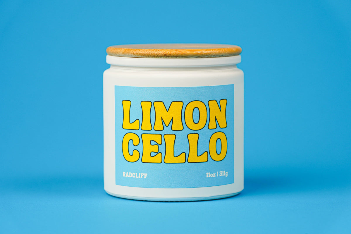 Limoncello Candle - 11 oz white jar with bamboo lid